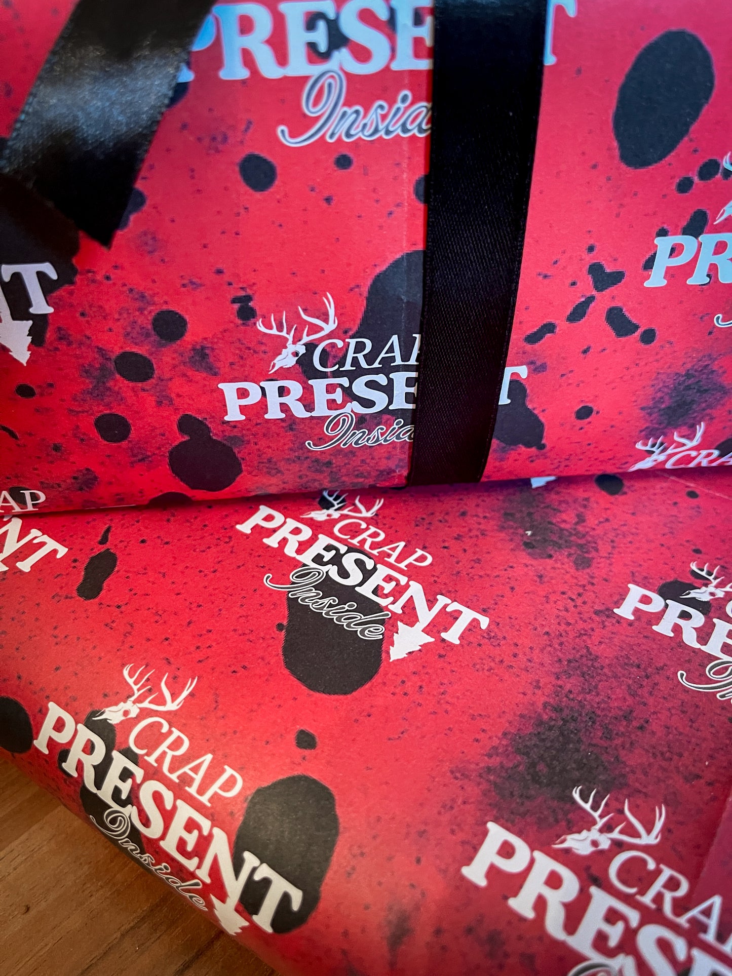 Anti Christmas Crackers Wrapping Paper Close