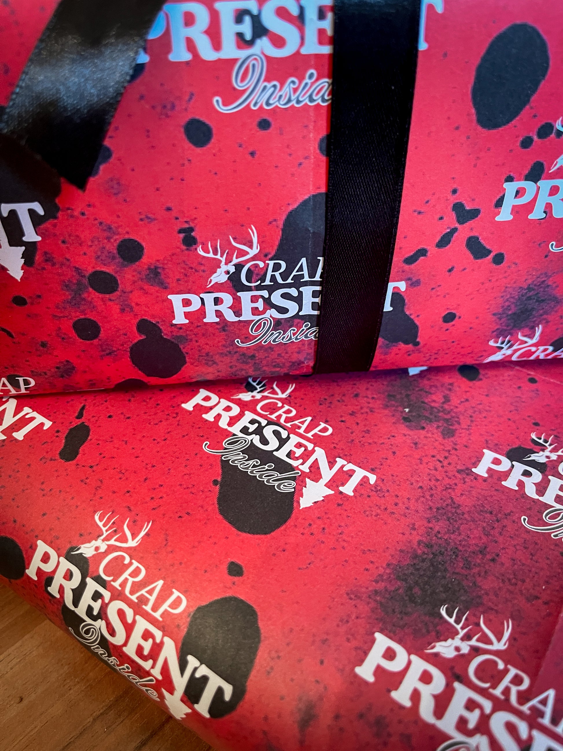 Anti Christmas Crackers Wrapping Paper Close