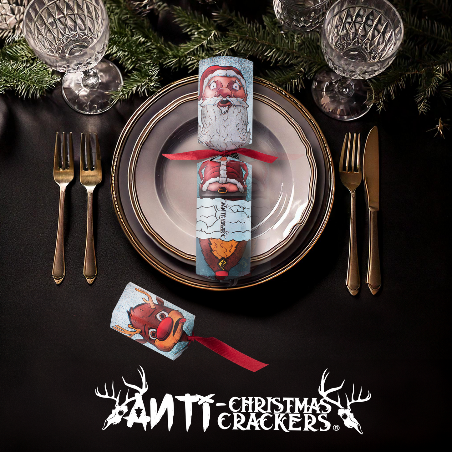 Anti-Christmas Crackers *SALE* (6x Dark Humour, Funny, Naughty Crackers)