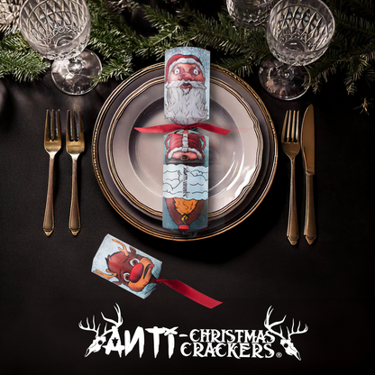 Anti-Christmas Crackers *SALE* (6x Dark Humour, Funny, Naughty Crackers)